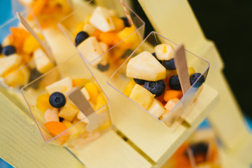 Healthy snacks of fruits 