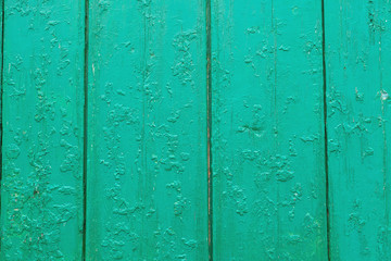 background texture old wooden wall green with scuffs on the surface