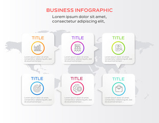 Modern business infographic steps