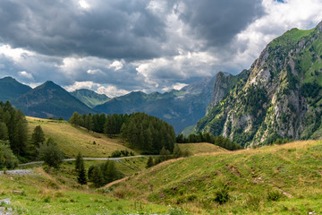 Fototapeta na wymiar Summer day trekking in the Carnic Alps, Friuli Venezia-Giulia, Italy