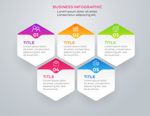 Abstract elements of graph, diagram with steps, options or processes. Business infographics design template.