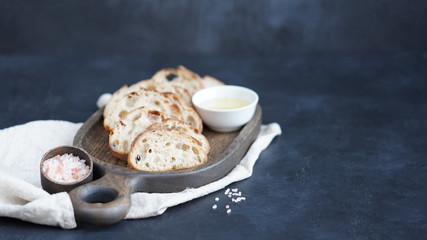 white bread on a chopping board