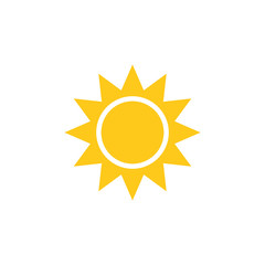 Sun sign symbol icon vector illustration. Sun vector border icon use for admin panels, website, interfaces, mobile apps.