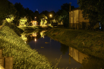 Landscape with the image of night Italy