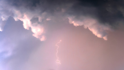Naklejka na ściany i meble The image of .lightning at the storm sky