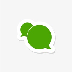 Speech bubble sign. Chat comment sticker icon