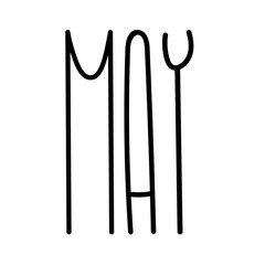 Seasonal calendar typography template text lettering month