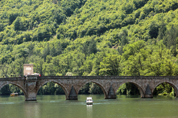 Fototapeta na wymiar Bridge over Drina in Visegrad