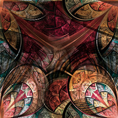 Fototapeta na wymiar pattern fractal background art digital 3D rendering