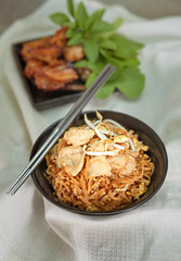 stir fried noodles with pork