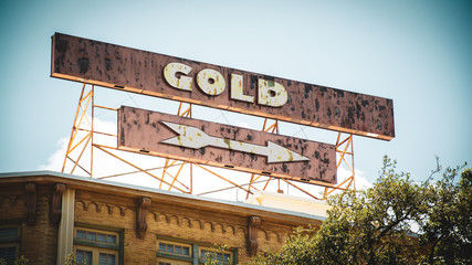 Street Sign to Gold