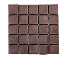 chocolate on white background