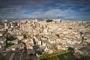 Obraz premium Matera, the cave city in Basilicata, Italy