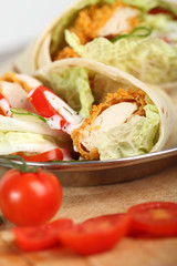 Tortilla with Chicken Nuggets