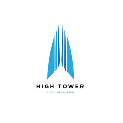 Simple and Minimalist Tower Building Logo Illustration