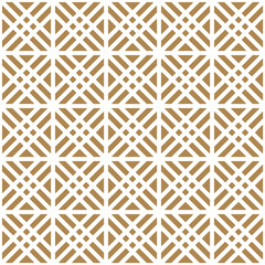 Seamless geometric pattern in golden and white.Japanese style Kumiko.ROUNDED CORNERS.