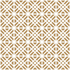 Seamless geometric pattern in golden and white.Japanese style Kumiko.ROUNDED CORNERS.