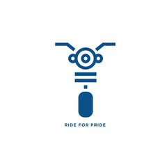 Motorbike Community Simple Logo Design. Ride for Pride Bikers Club.