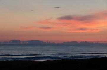 Sunset near Westport Lighthouse State park