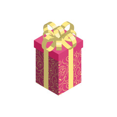 Gift box icon isolated on white background.