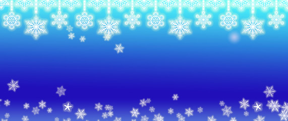 雪の結晶と冬のクリスマスシーズンのイメージ