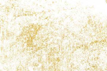 Gold splashes Texture. Brush stroke design element. Grunge golden background pattern of cracks, scuffs, chips, stains, ink spots, lines