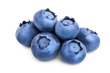 fresh blueberry isolated on white background closeup