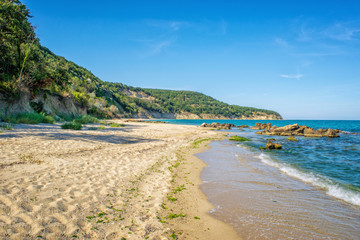 Obraz premium Seascape from beach near Varna. Black Sea, Bulgaria.