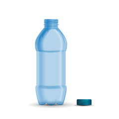 Empty plastic bottle isolated on white background