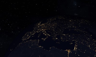 Dark side of the Earth.