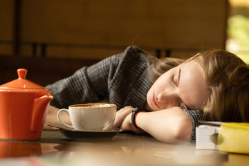 blond woman sleep