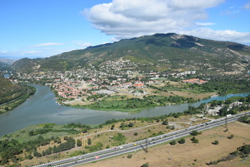 Fototapeta na wymiar View of Mtskheta, the historic capital of Georgia