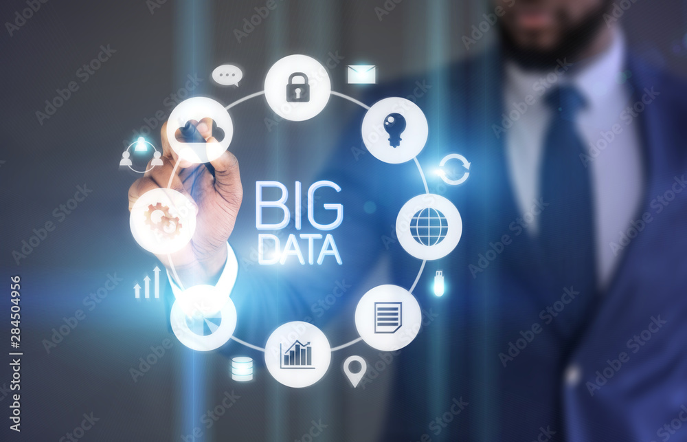 Aufkleber choosing cloud service for saving big data information
