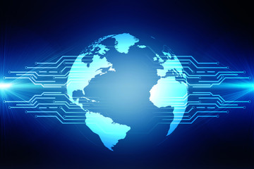 2d rendering abstract world concept