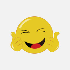 Good Idea Emoji.  Vector illustration