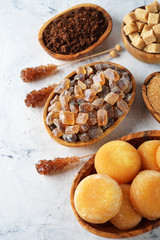 Various types of brown sugar