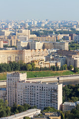 View from Hotel Ukraine in Moscow to city center