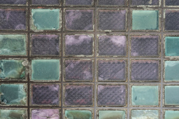 Floor made of glass stones.