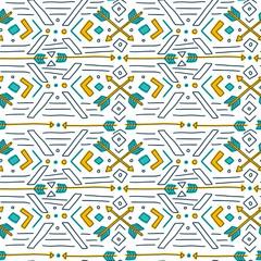 Boho light seamless pattern