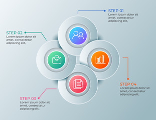 Modern business infographic steps