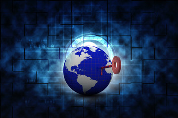 Key to the World .3D illustration