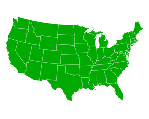 Fototapeta na wymiar Karte der USA