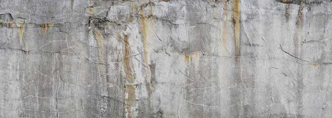 Textur einer alten, verwitterten, grauen Wand aus Beton als Hintergrund