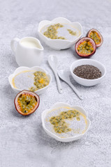 Dairy dessert chia seeds