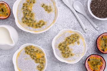 Dairy dessert chia seeds