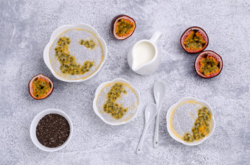 Dairy dessert chia seeds