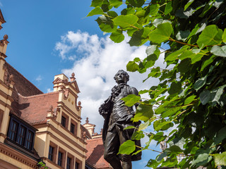 Goethe Denkmal in Leipzig Ostdeutschland