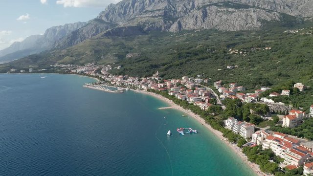 Tucepi aerial view panorama