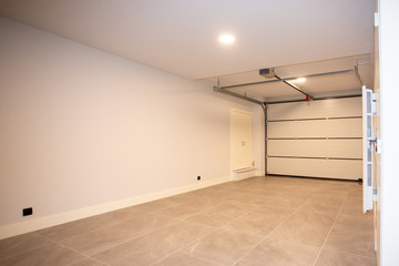 Empty garage interior in house