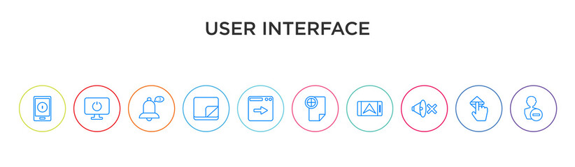 user interface concept 10 outline colorful icons